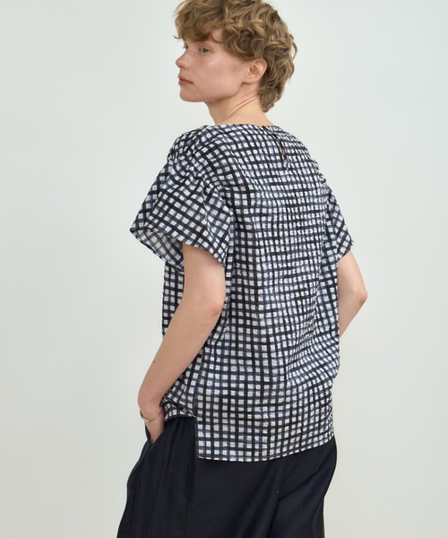 ブラウス シャツ Back Open Checked Camisole レディース She's Closet ブラウス シャツ ギンガムチェック柄ショート丈