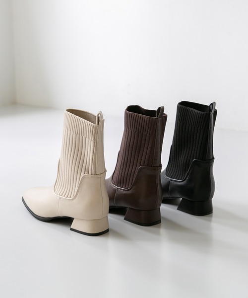 「menue」 ショートブーツ M ブラック レディース_画像3