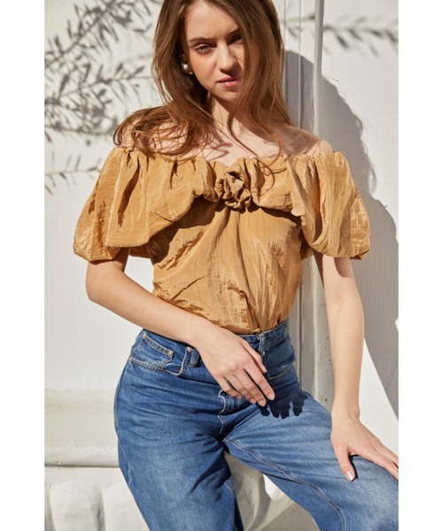 Estella.K ブラウス シャツ Parker Top オフショルケープブラウス