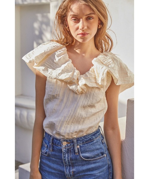 Estella.K ブラウス シャツ Parker Top オフショルケープブラウス