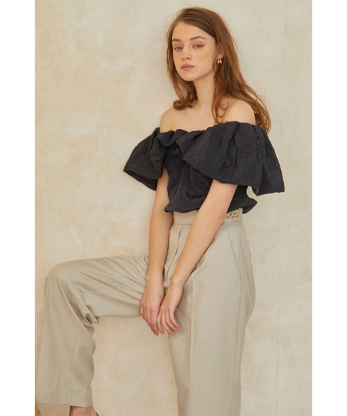 Estella.K ブラウス シャツ Parker Top オフショルケープブラウス 