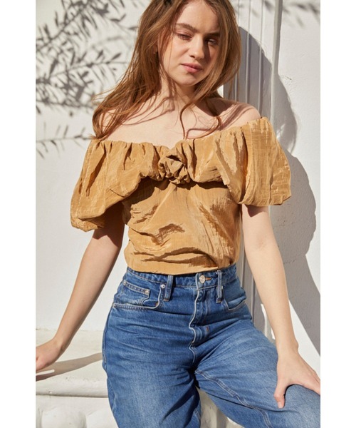Estella.K ブラウス シャツ Parker Top オフショルケープブラウス