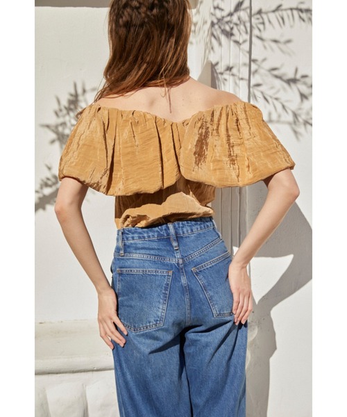 Estella.K ブラウス シャツ Parker Top オフショルケープブラウス