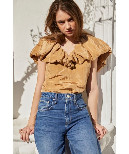 Estella.K ブラウス シャツ Parker Top オフショルケープブラウス