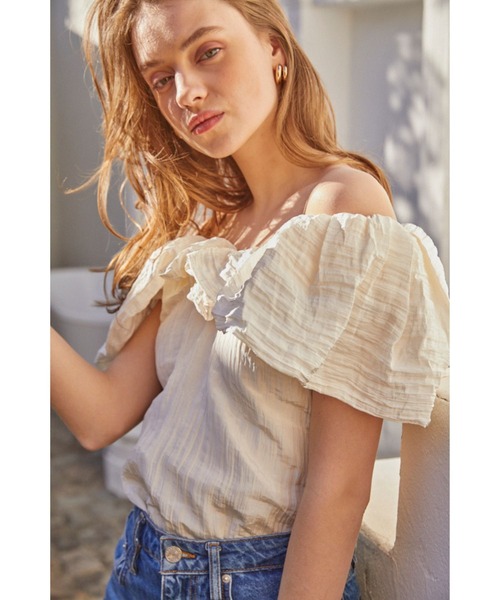 Estella.K ブラウス シャツ Parker Top オフショルケープブラウス