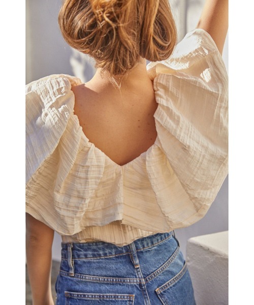 Estella.K ブラウス シャツ Parker Top オフショルケープブラウス