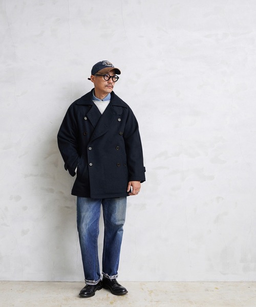 WAIPER.inc ピーコート 4 ネイビー メンズ : ZOZOTOWN Yahoo!店 - 通販