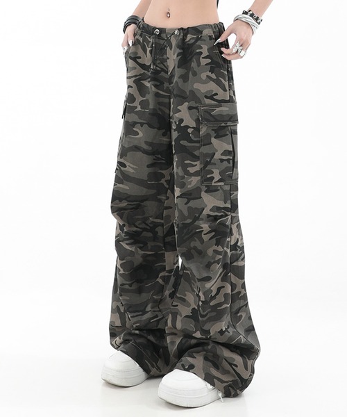 パンツ DOARAT random camo cargo pants Y2K Lilamusant カーゴパンツ Lilamusant(リラミュゾン)カモフラージュ