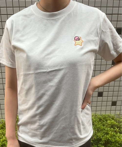 【フォローで半額】星のカービィ　Tシャツ　半袖　M USA古着　アイボリー フォローで半額】星のカービィ Tシャツ 半袖 M USA古着