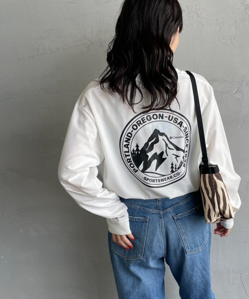 tシャツ 「WEB限定」「Columbia/コロンビア」 URBAN HIKE サークルロゴ バックプリントロンT レディース メンズ