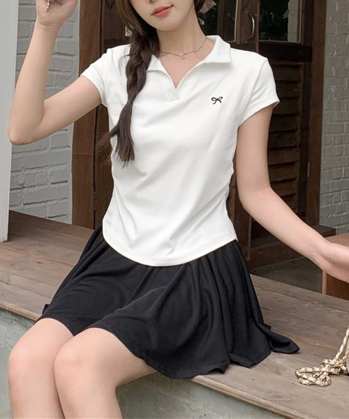 miniministore（ミニミニストア） tシャツ 半袖 Vネックポロシャツ