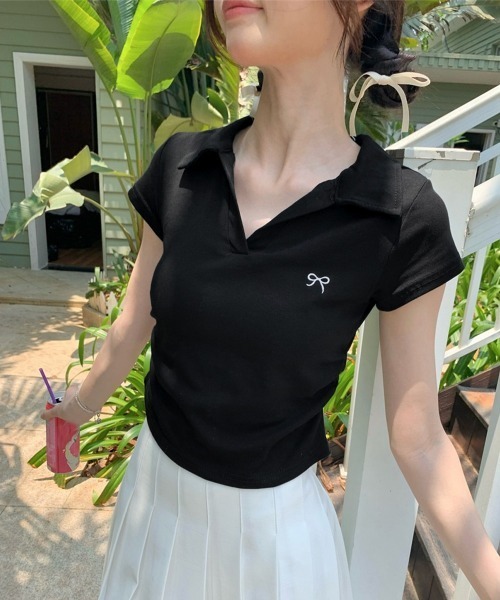 miniministore（ミニミニストア） tシャツ 半袖 Vネックポロシャツ