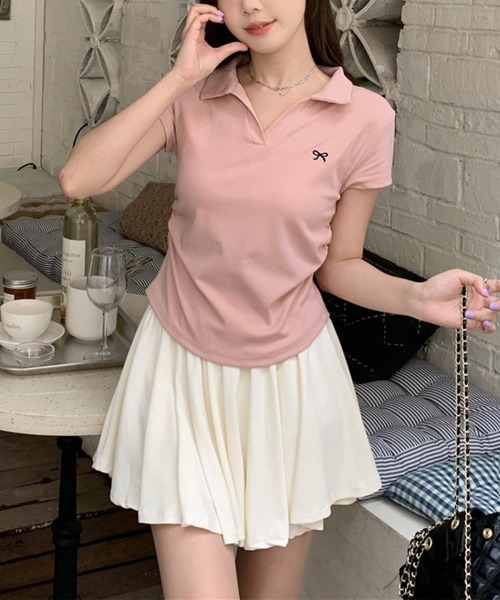 miniministore（ミニミニストア） tシャツ 半袖 Vネックポロシャツ
