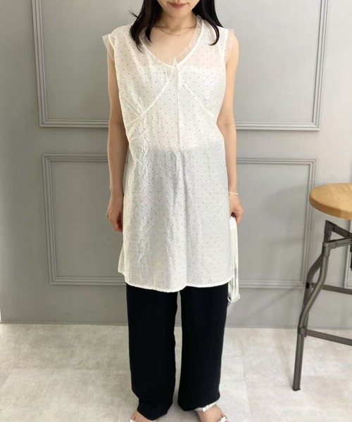 ワンピース Vネックレイヤード水玉ワンピース : ZOZOTOWN Yahoo