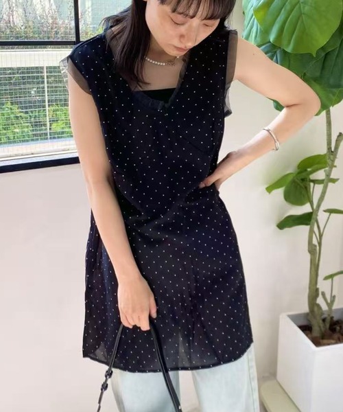 ワンピース Vネックレイヤード水玉ワンピース : ZOZOTOWN Yahoo
