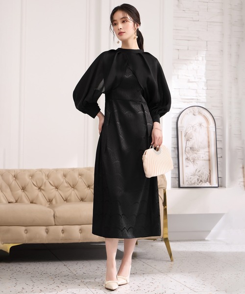 DRESS+（ドレスプラス） ドレス 2wayサテンボレロ付きパーティードレス