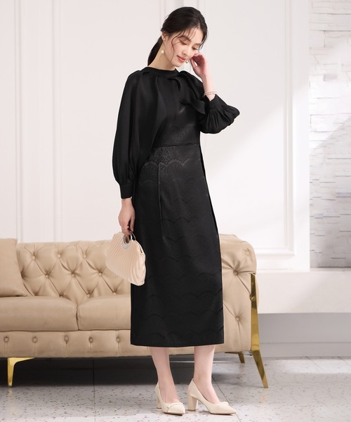 DRESS+（ドレスプラス） ドレス 2wayサテンボレロ付きパーティードレス