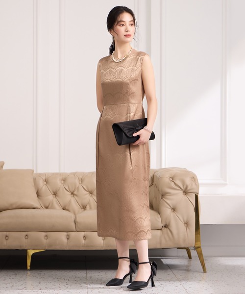 DRESS+(ドレスプラス) ドレス 2wayサテンボレロ付きパーティードレス DRESS+(ドレスプラス) ドレス 2wayサテンボレロ付きパーティードレス