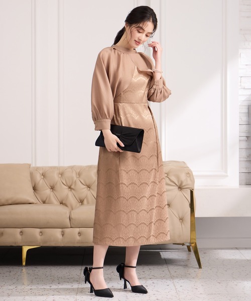 DRESS+（ドレスプラス） ドレス 2wayサテンボレロ付きパーティードレス