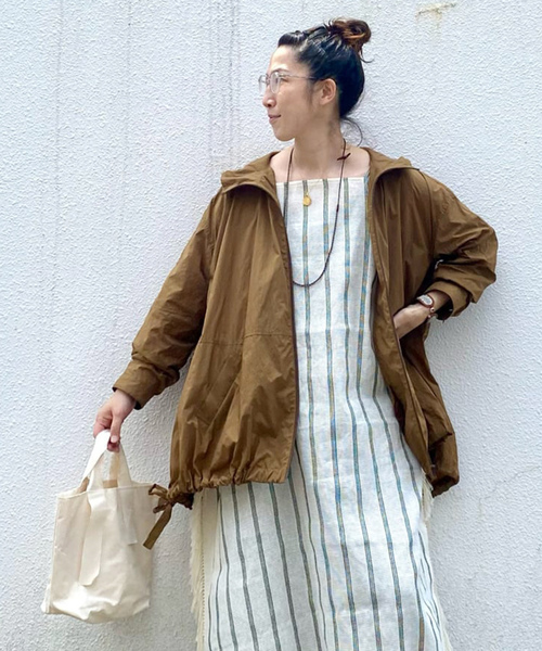 「JOURNAL STANDARD LUXE」 ナイロンブルゾン SMALL ブラウン レディース