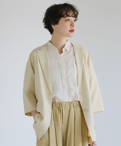 【新品】 今期発売★完売品 studio CLIPリネンツイルBIGジャケット 新品】 今期発売☆完売品 studio CLIPリネンツイルBIGジャケット