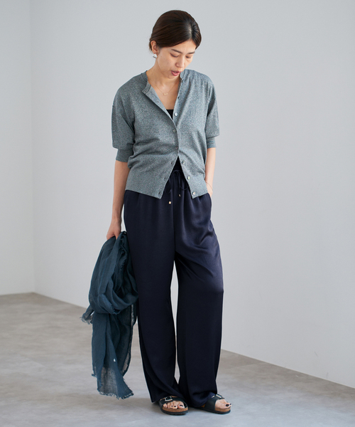 IENA パンツ サテンリラックスパンツ レディース : ZOZOTOWN