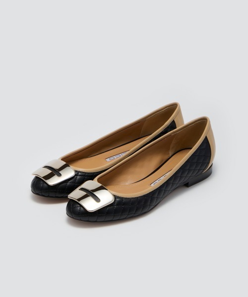 PELLICO パンプス GOLD アネッリフィッビア 1.0cm BLACK/BUTTER
