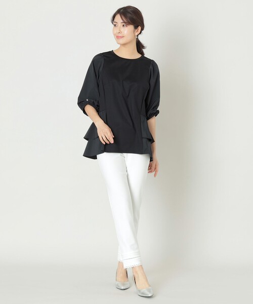 TO BE CHIC 「TO CHIC」 7分袖ブラウス 40 ブラック レディース