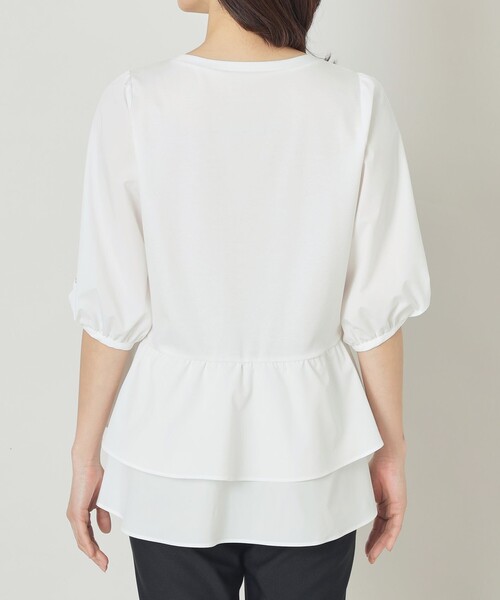 【新品】TO BE CHIC  ブラウス40 TO BE CHIC 「TO CHIC」 7分袖ブラウス 40 ブラック レディース