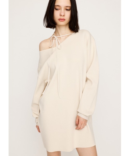 SLY ワンピース 「2025AW」ASYMMETRY NECK LOOSE OP