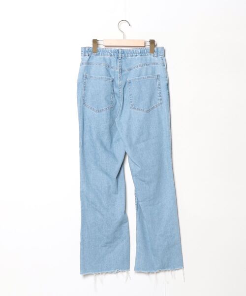 「LEPSIM」 加工デニムパンツ LARGE ライトブルー レディース_画像2