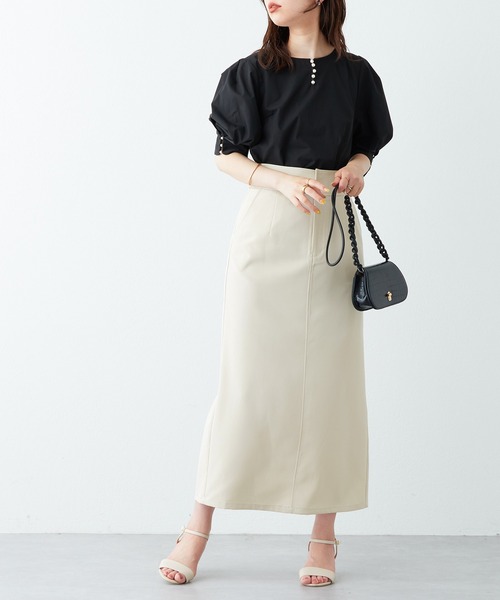 「natural couture」 タイトスカート LARGE ブラック レディース_画像7