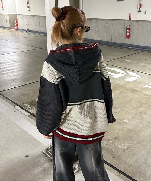 セダクル　パーカー　ボルドー　M sedacle」 ニットパーカー SMALL ボルドー メンズ : ZOZOTOWN