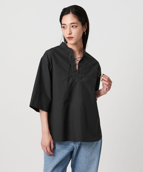 UNITED ARROWS ブラウス シャツ レースアップ レディース