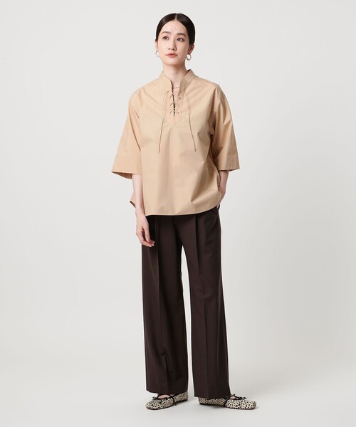 UNITED ARROWS ブラウス シャツ レースアップ レディース