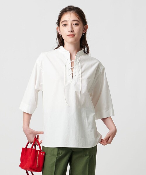 UNITED ARROWS ブラウス シャツ レースアップ レディース