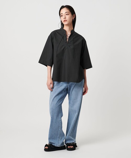 ブラウス シャツ レースアップブラウス レディース UNITED ARROWS ブラウス シャツ レースアップ レディース
