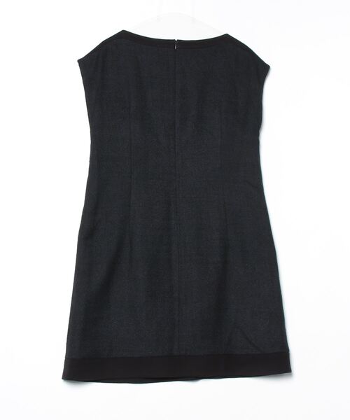 「INDIVI」 半袖ワンピース 42 ブラック レディース_画像2