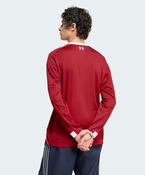 00s   adidas  リバプール　長袖サッカーシャツ　2XL   Y2K adidas tシャツ リバプール FC 25/26 長袖 ホームジャージー