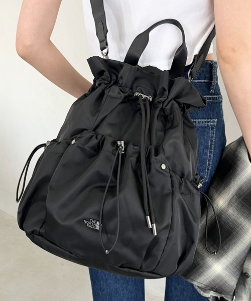 THE NORTH FACE ブラック巾着型 リュック THE NORTH FACE デイバック リュック 国内未発売 FACE(ザ