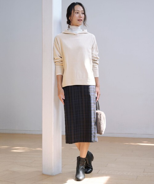 ジェイプレス今季　CHENILLE フーデッド ニット J.PRESS（J.プレス） ニット セーター CHENILLE フーデッド ニット