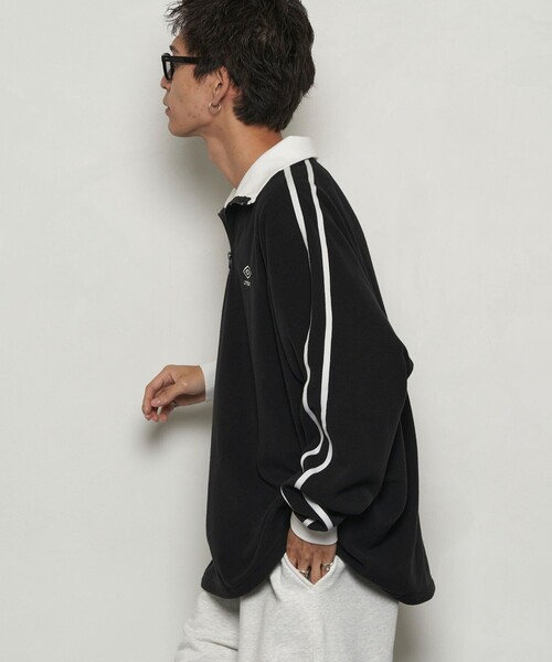 「UMBRO」 長袖Tシャツ LARGE ネイビー メンズ