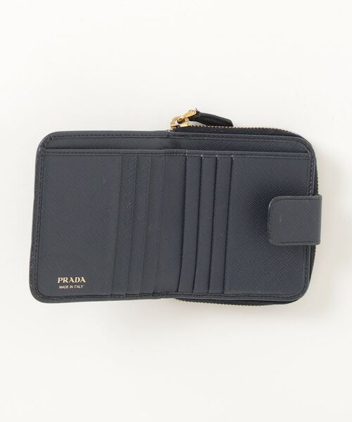 PRADA 「PRADA」 サフィアーノ 二つ折り 財布 - ネイビー