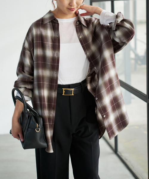 美品　チェック　ブラウス　スピックアンドスパン Spick & Span（スピックアンドスパン）の「チェックCPOシャツ（シャツ