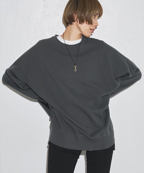 Whim Gazette グレー トレーナー Whim Gazette トレーナー スウェット 「GEMINI」オーバーバック