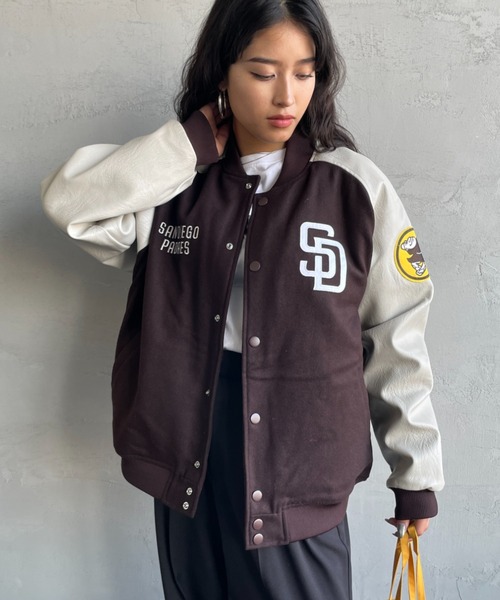 MLB スタジャン 「FANATICS/ファナティクス」 別注 MLBロゴワッペン