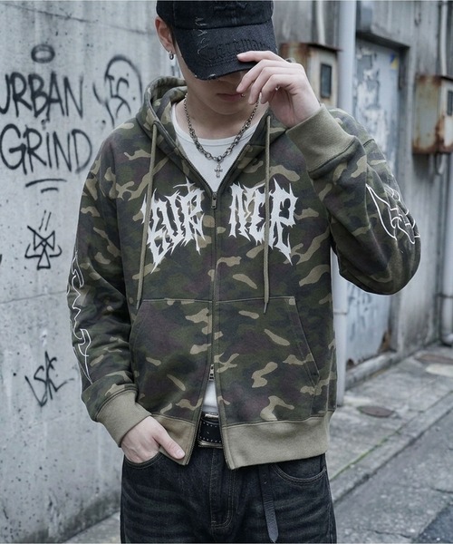 SPINNS（スピンズ） パーカー 「内田金吾くん着用」短丈ダブルジップ