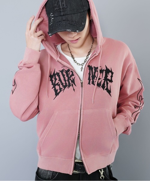 SPINNS（スピンズ） パーカー 「内田金吾くん着用」短丈ダブルジップ