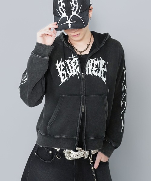 SPINNS（スピンズ） パーカー 「内田金吾くん着用」短丈ダブルジップ