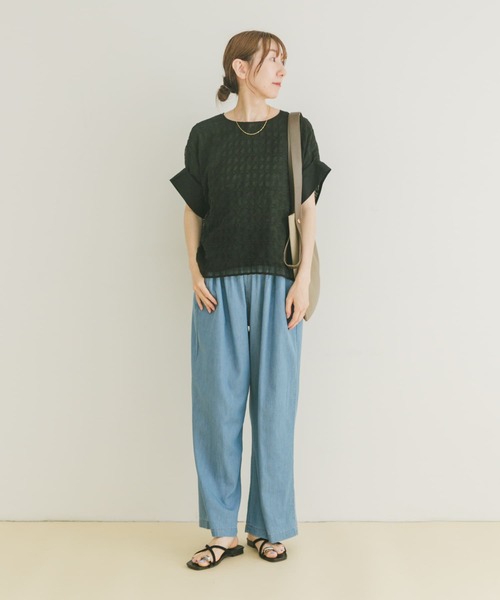 「ITEMS URBANRESEARCH」 半袖ブラウス FREE ライトベージュ レディース_画像5